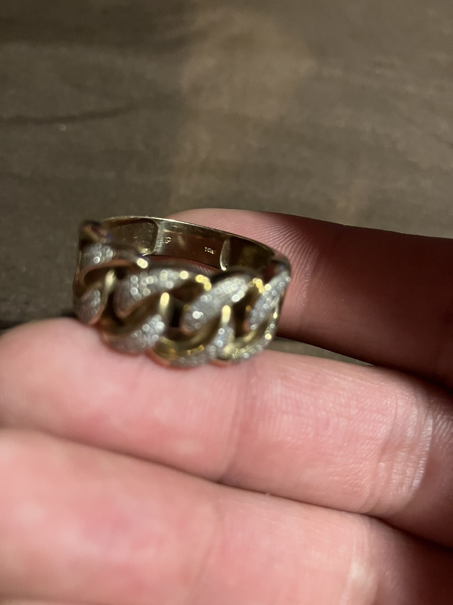 Gold Ring With Diamonds 10k