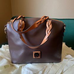 Dooney & Bourke Small Domed Satchel/Crossbody in Tmoro Brown