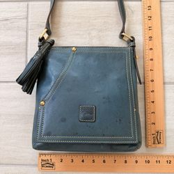 Dooney & Bourke Florentine Leather Huntington Letter Carrier Crossbody Purse Bluish Greenish MSRP $278 West Las Vegas See My Listings Summerlin 