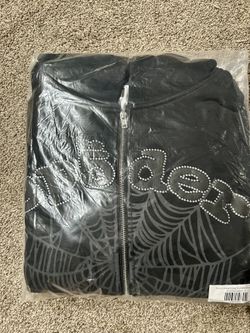 OG Web Sp5der Hoodie ZipUp Rhinestone 