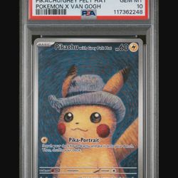 PSA 10 2023 POKEMON SVP EN-SV BLACK STAR PROMO #085 PIKACHU/GREY FELT HAT POKEMON X VAN GOGH