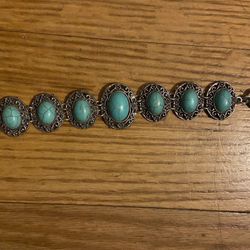 Turquoise And Silver Bracelet 
