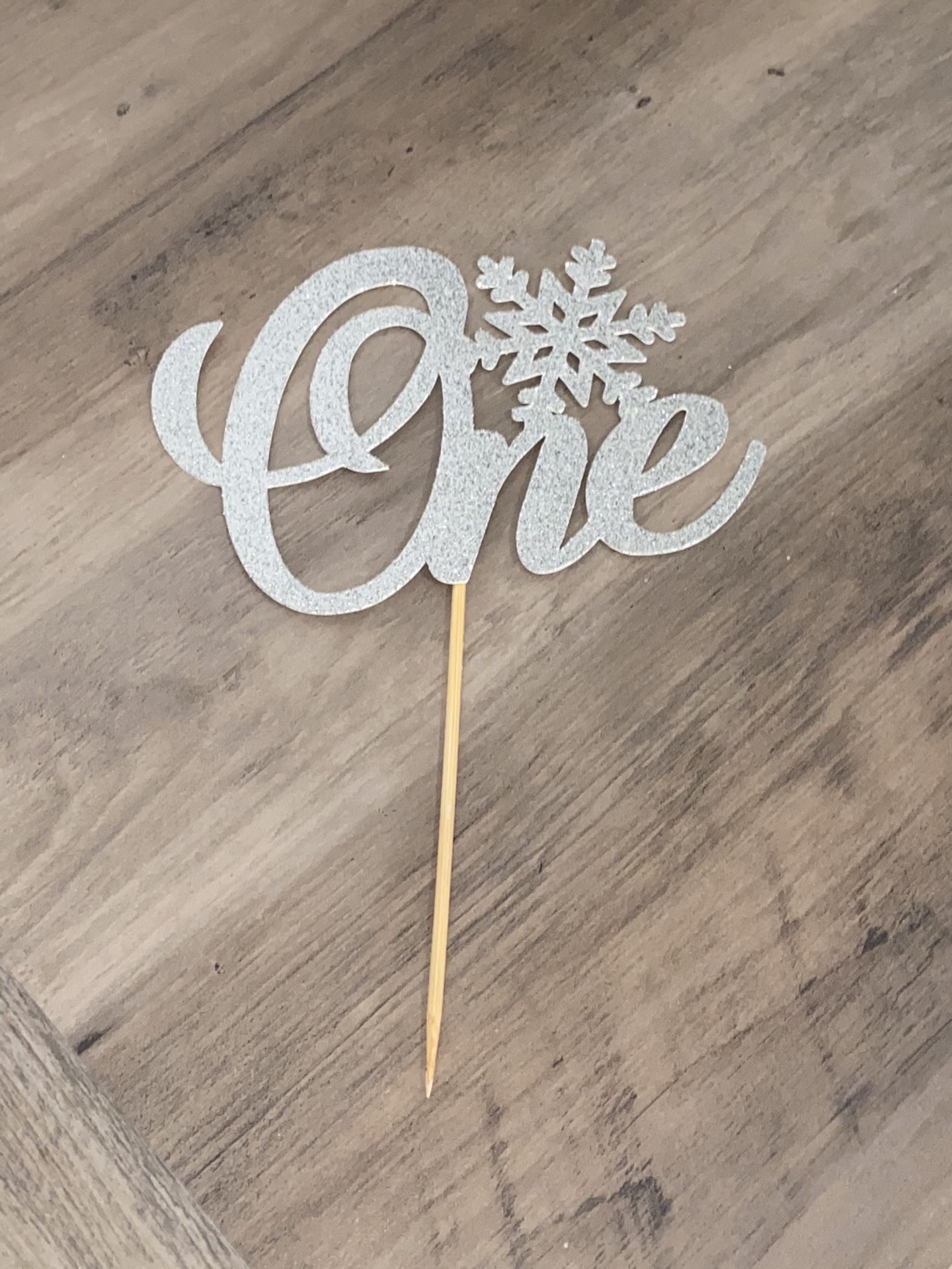 One Cake Topper, 1st Winter Birthday Topper