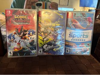 Nintendo Switch Sports (Mint) & Splatoon 3 and Sonic Shadow Generations (sealed)