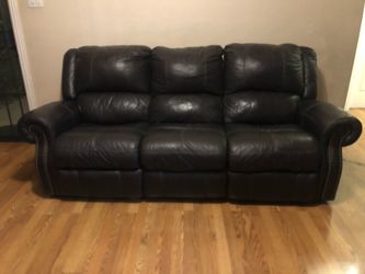 2 Real Leather Couches.,  FREE