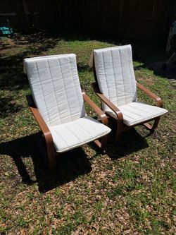 Pair of Classic IKEA Poäng Armchairs