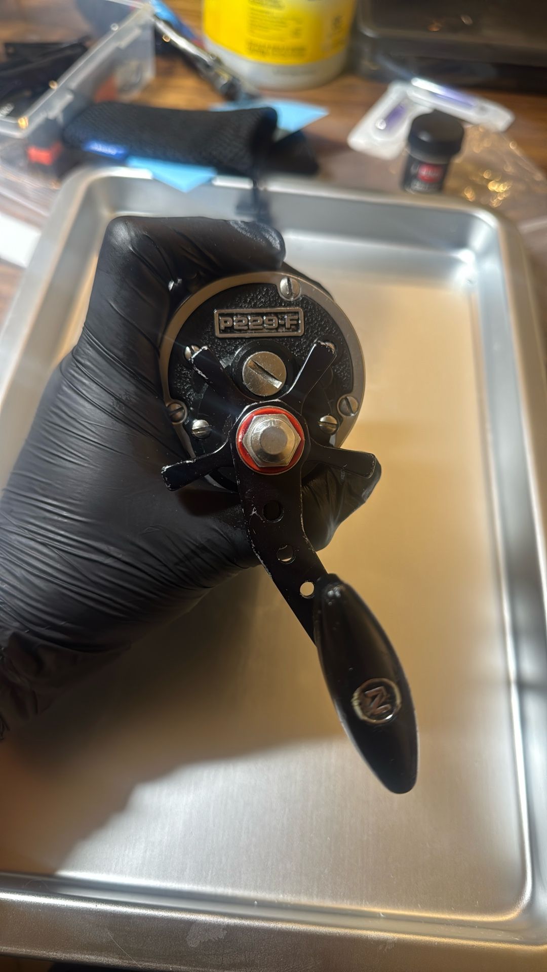 Newell P229-F Reel **(new Carbonfiber Drag Washer)**