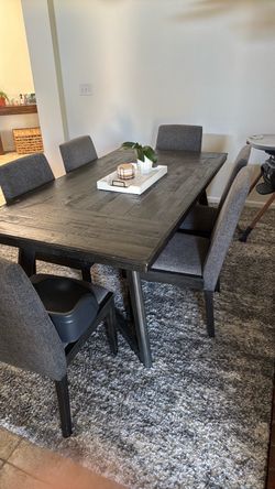 Ashley Real Wood table with six chairs