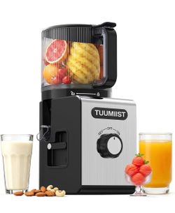 TUUMIIST 3-in-1 juicer machines, makes juice, sorbet and nut milk  6.5 Inch Large Feed Channel Cold Press Squeezer for Whole Fruits and Vegetables, Ea