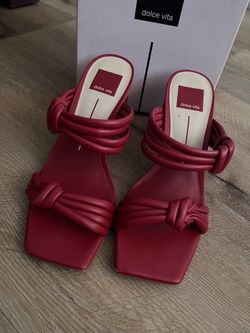 Dolce Vita Paily Red Heeled Sandals Women’s Size 7.5