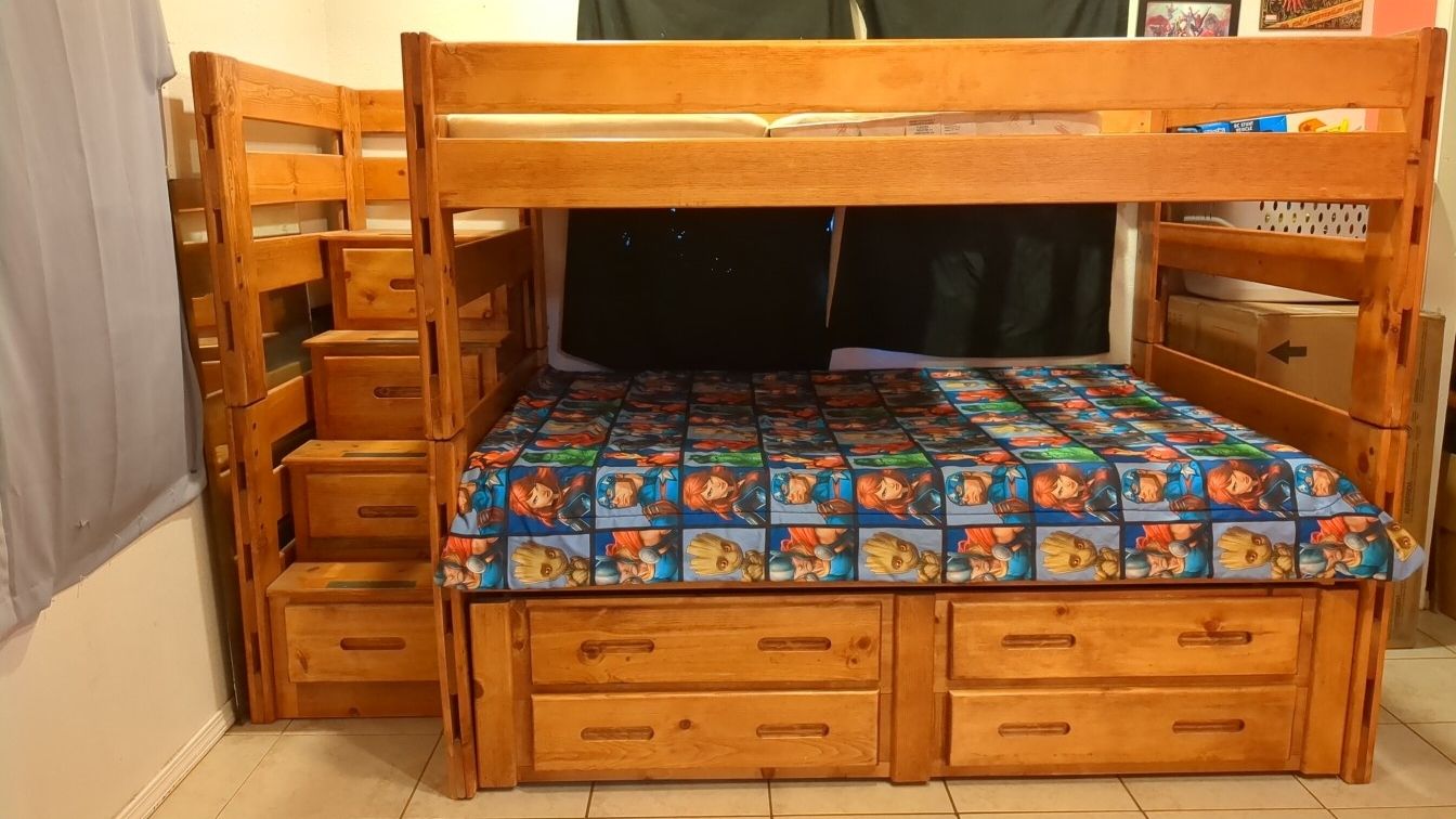 Full Size Bunk Bed With Trundle And Dresser