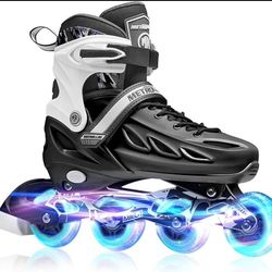 METROLLER Light-Up Inline Skates Adjustable Size 4–7 — Open Box
