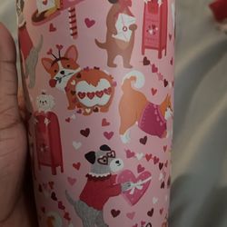 Valentine's Day Dog Tumbler