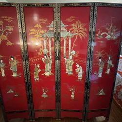 Antique 2 sided Chinese antique Wooden room divider/screen 