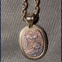 Gold Rope Chain With Pendant 
