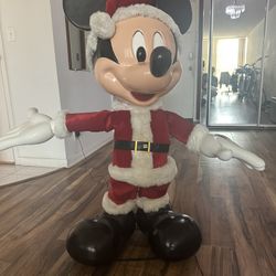 🎅 4 Ft Animated Santa Mickey Mouse – Works Great! Disney Christmas