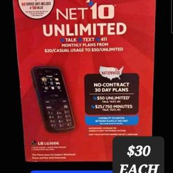 PrePaid No Contract Burner Phones. NEW IN BOX $30 Each