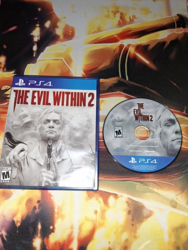 PS4 THE EVIL WITHIN 2...VG CONDITION WITH NO SCRATCHES...ADULT OWNED AND KEPT IN A SMOKE FREE HOME...$15