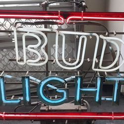 Vintage 80s Bud Light Neon Sign