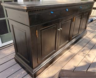 Restoration Hardware 82" St. James Sideboard / Buffet - Antiqued Black