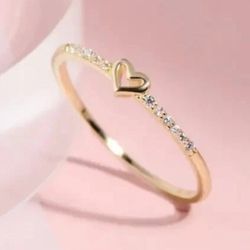 14k Heart Ring