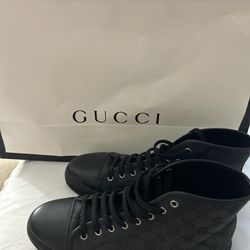 Men’s Gucci leather Monogram High Tops