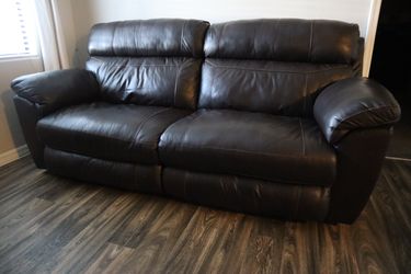 Leather Lay-Flat Power Reclining Sofa