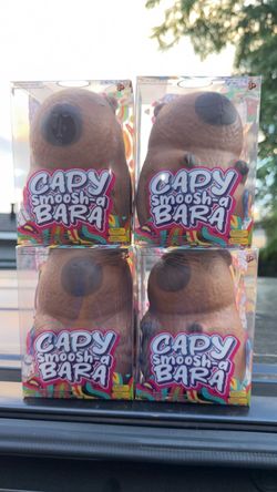 Capy Smoosh-a-Bara Capybara Squishy Toy (4-Pack)