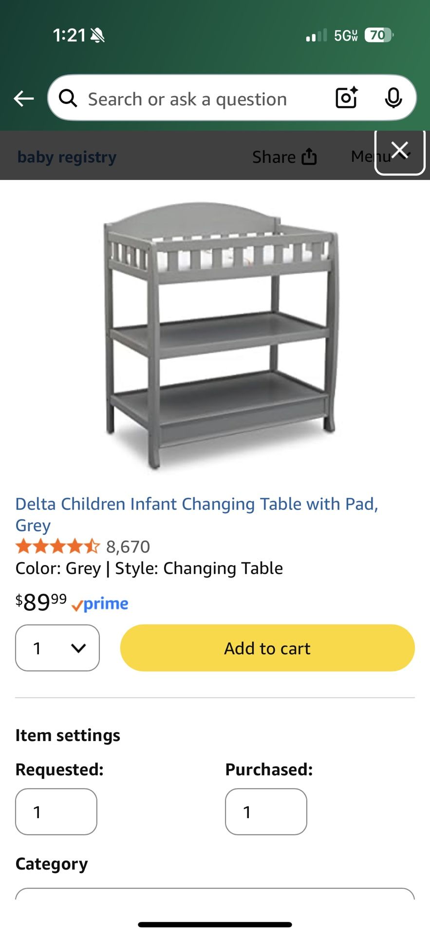 Changing Table