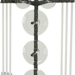 6 Peg Weight Plates And 6 Barbell Wall Mount Storage 