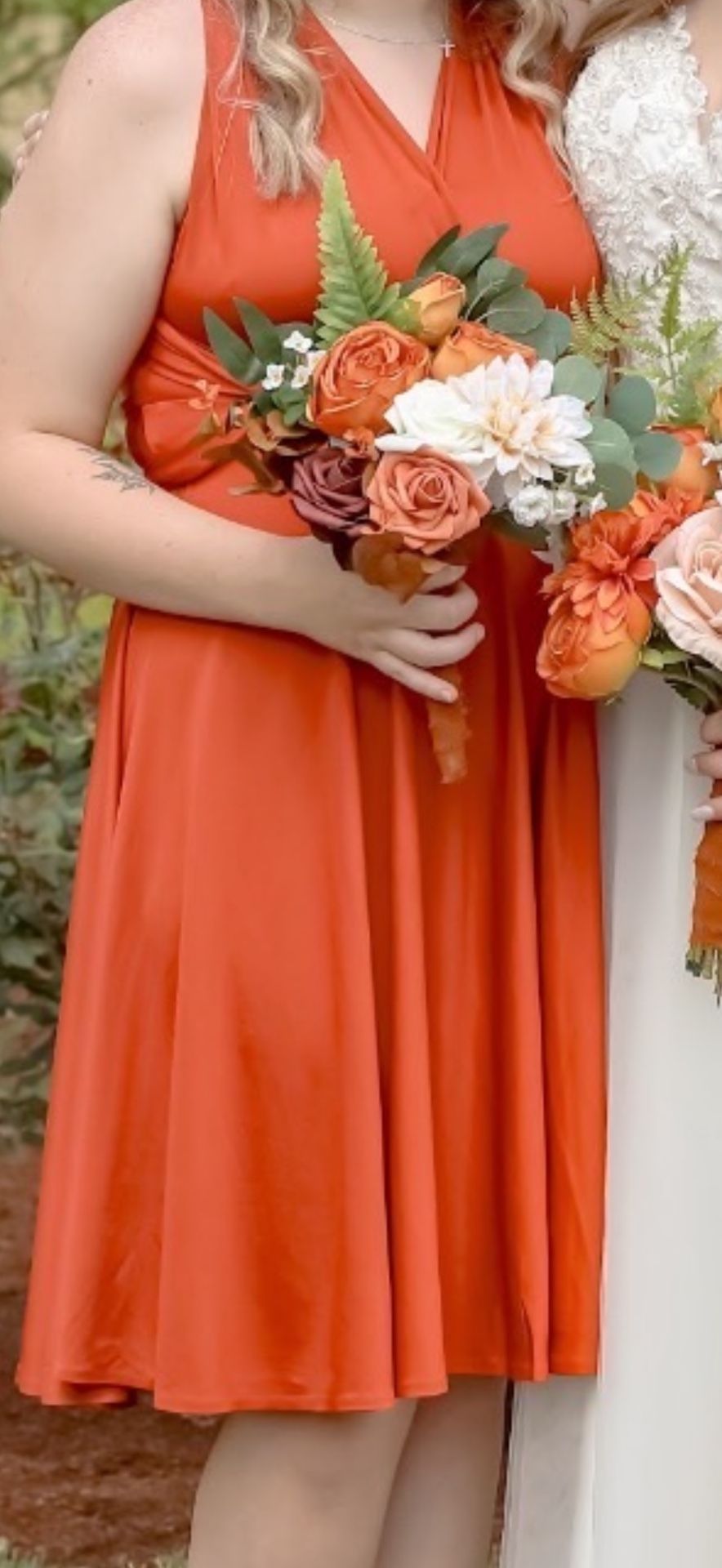 Rustic Orange Infinity Dress