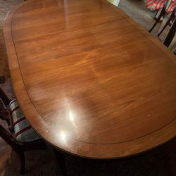 Dining Set With 5 Chairs, Pads, And leaves 