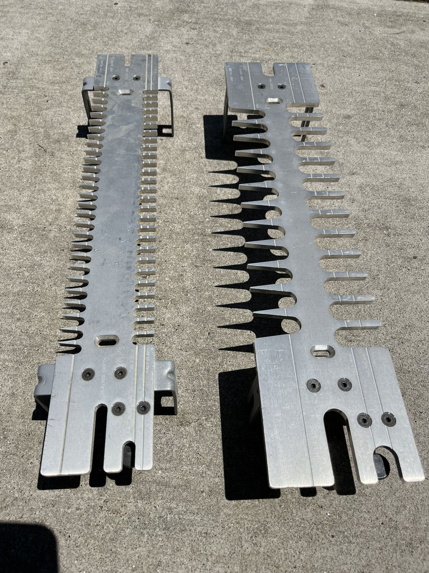 Porter Cable Router Templates, qty 2, like new, 20” long