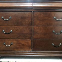 King Size Bed Frame With Dresser and Nightstand Set