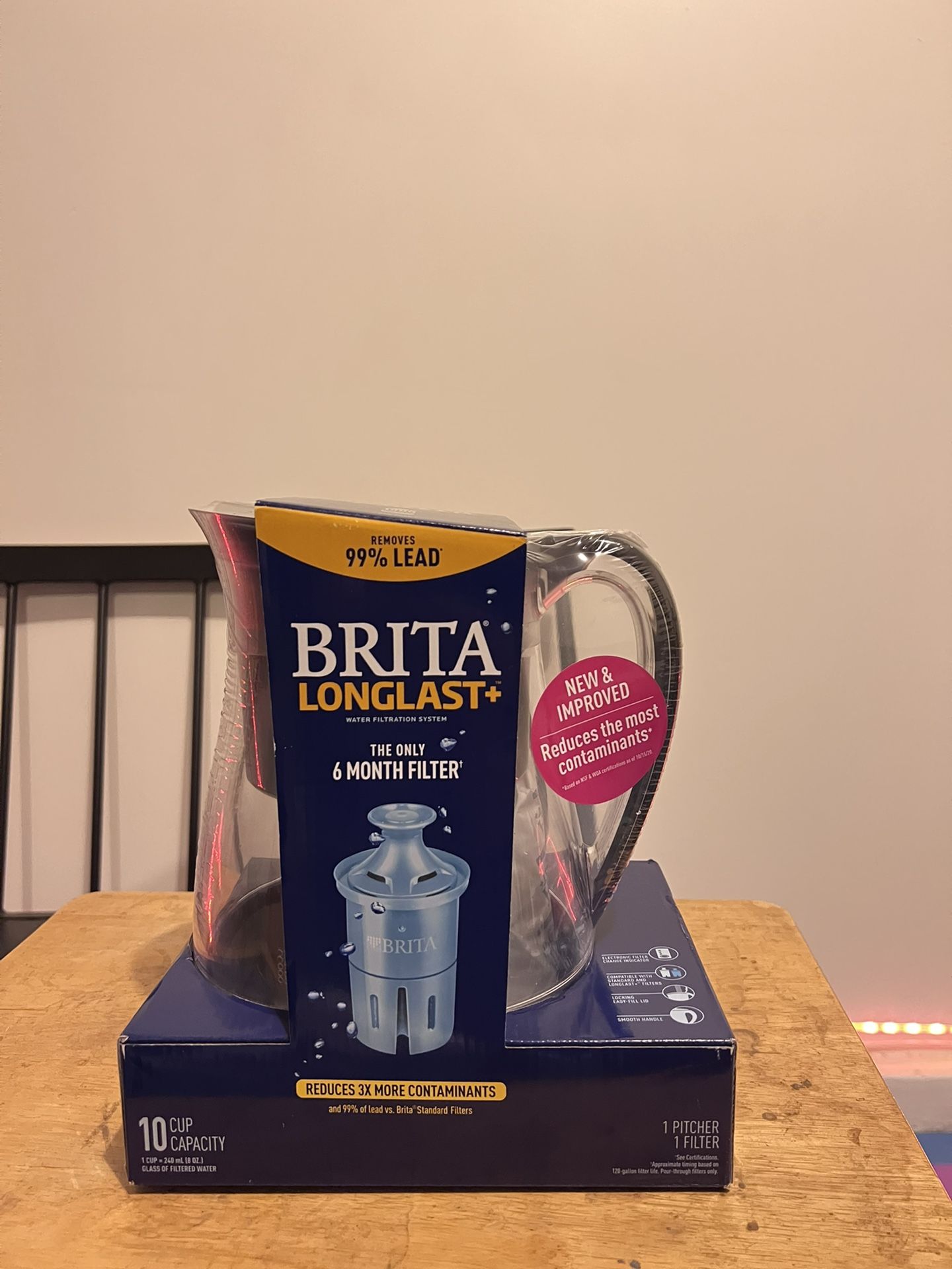 Brita Water Filter Monterey 10-cup Water Pitcher Dispensers With Longlast Water Filter