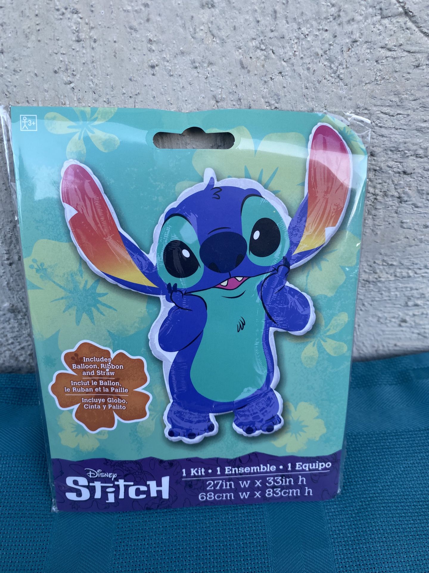 Disney Stitch Shaped Foil Balloon 27”x33”
