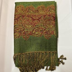 New | Olive Pashmina Shawl
