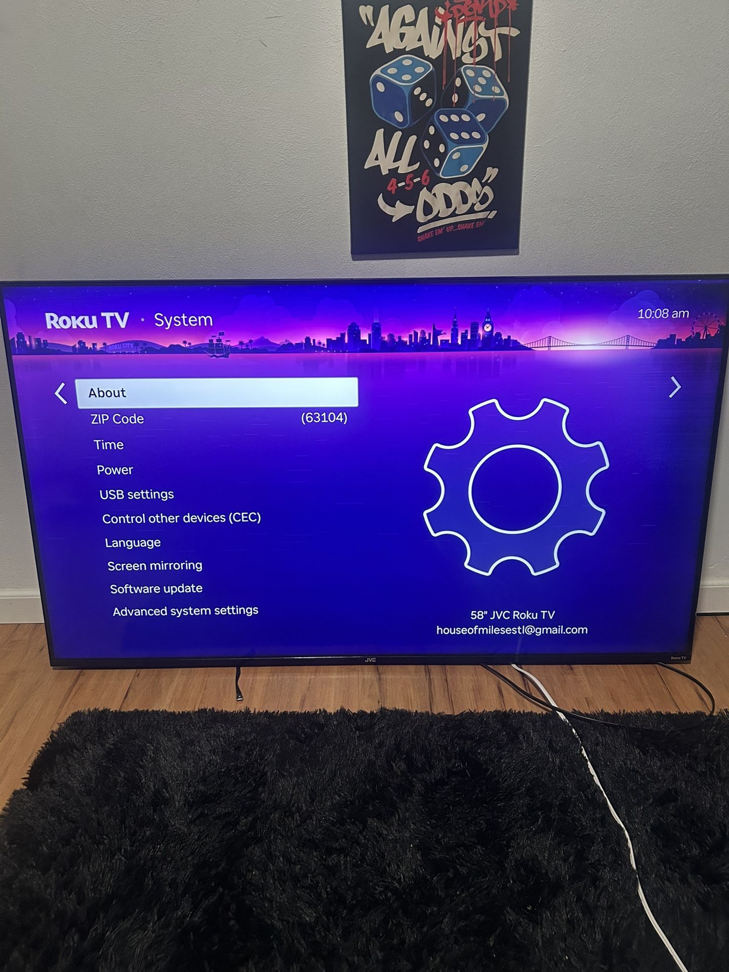 58Inch JVC Roku Smart Tv