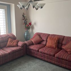 Red Sofa Set 