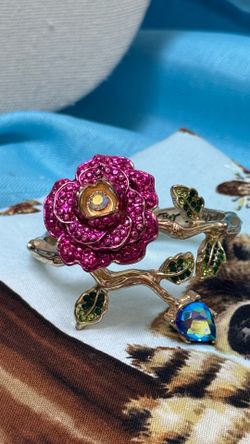 Betsey Johnson Rose Branch Cuff Bangle known for its signature whimsical and bold