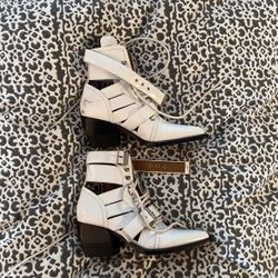 Chloe Leather Lace Up Boots