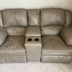 Dual Leather Theatre Recliner 