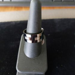 Stainless Steel  Band Ring 10mm Sz9