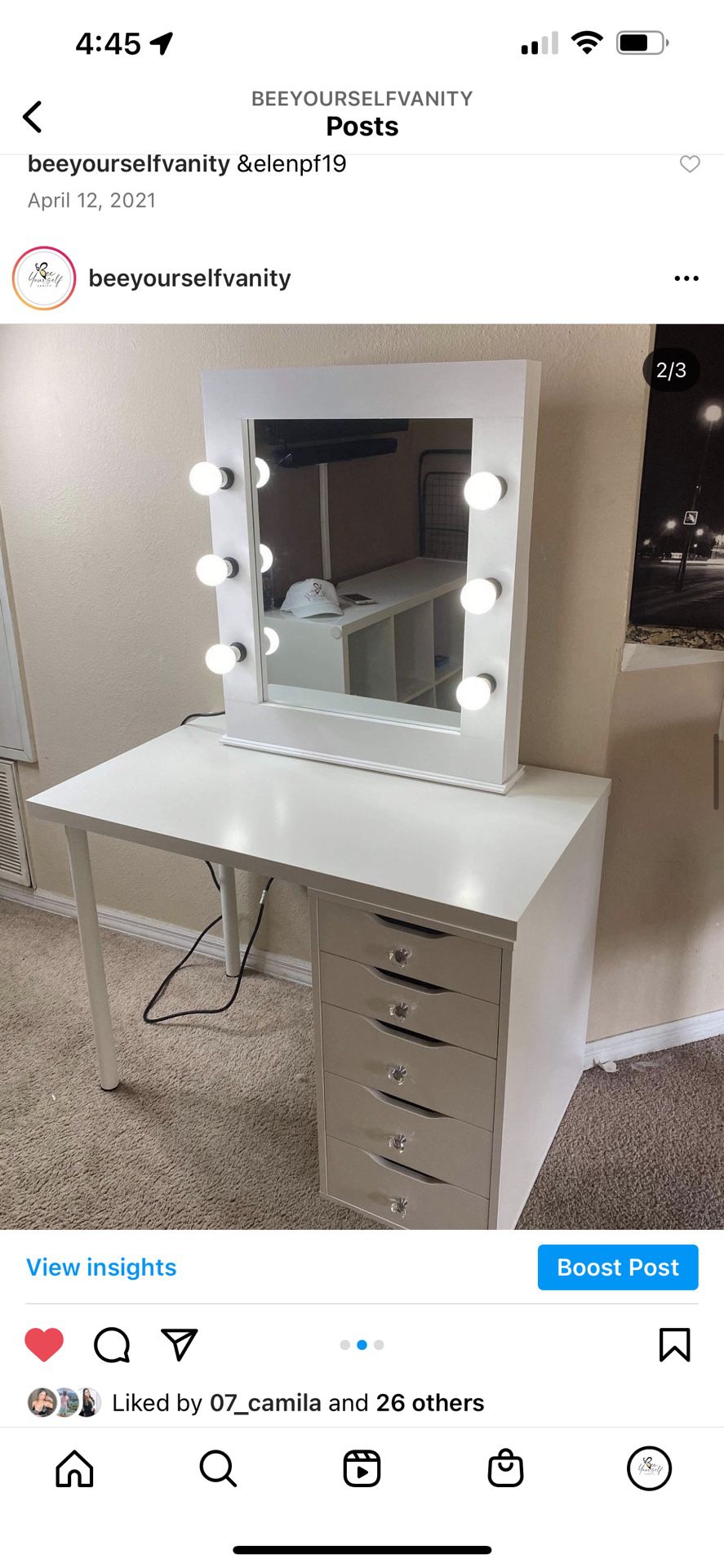 Vanity sets/ Mirror /Desk 