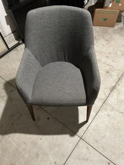 Gray Article Upholstery Fabric Chair