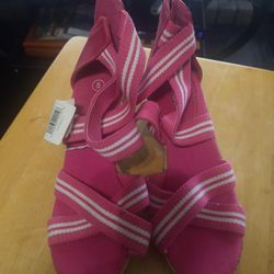 New Pink Sandal Heels Size 5