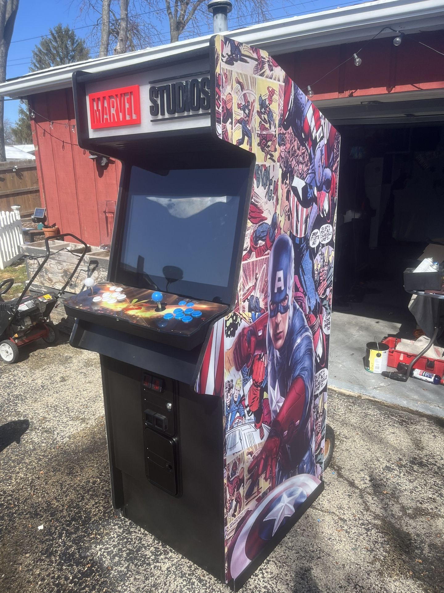 Custom Full Size Arcade Machine Marvel Themed