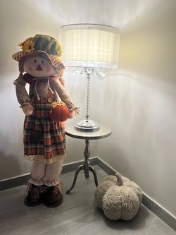 Lamp and silver table