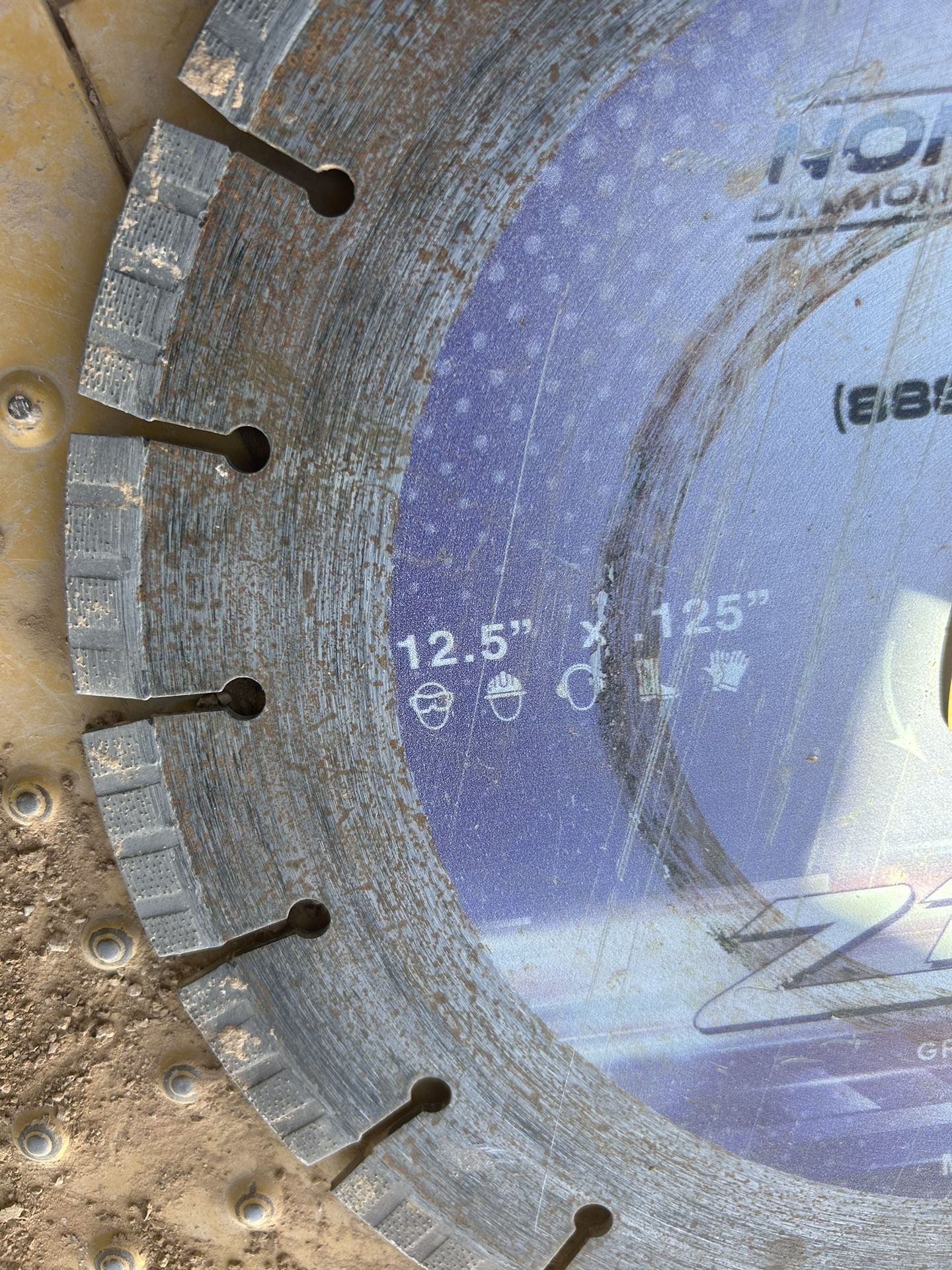 12.5” diamond concrete sawblade