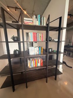 Large Solid Wood Bookcase - 79x79